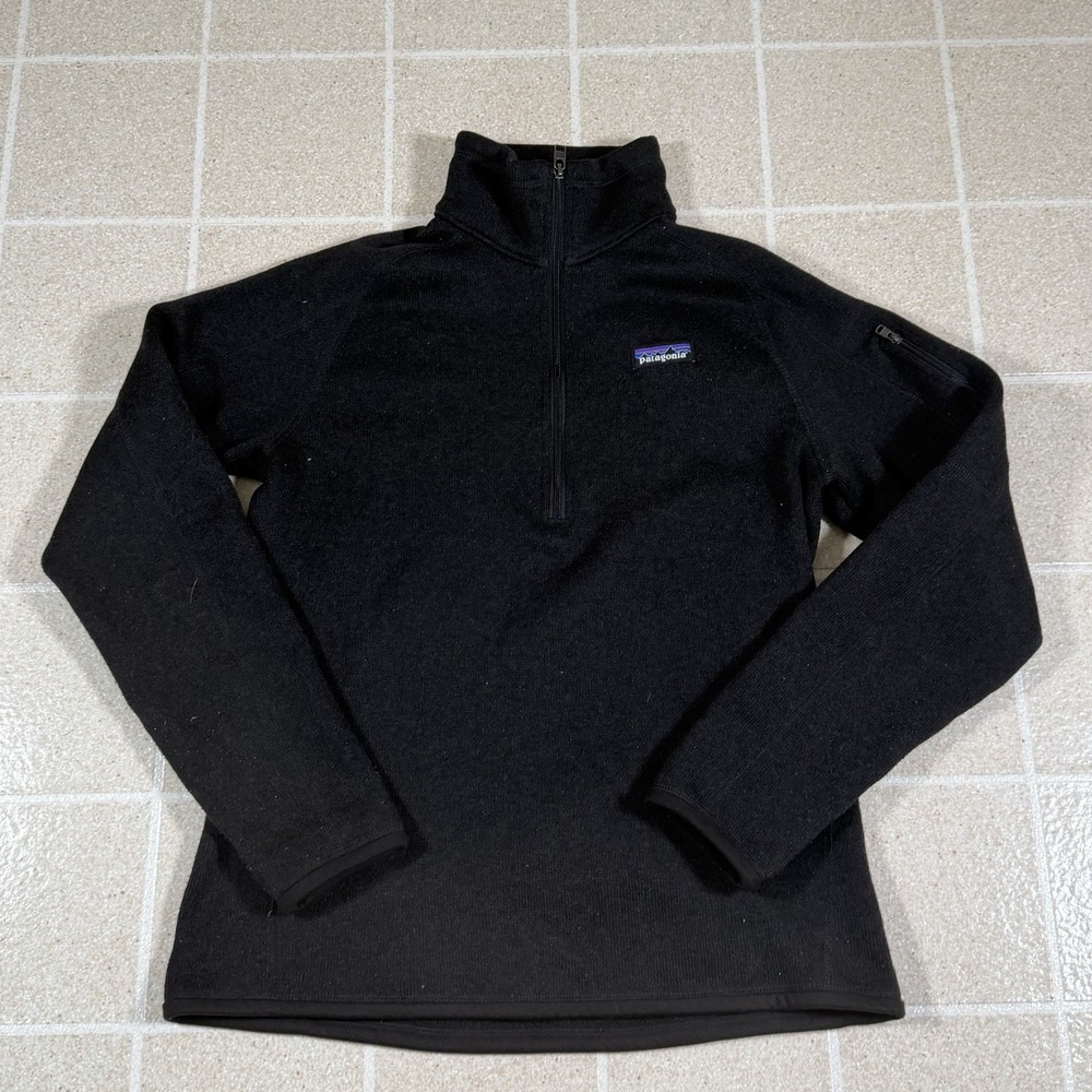 Patagonia 1/4 Zip Fleece Black Jacket Women's Medium Better Sweater Gorpcore